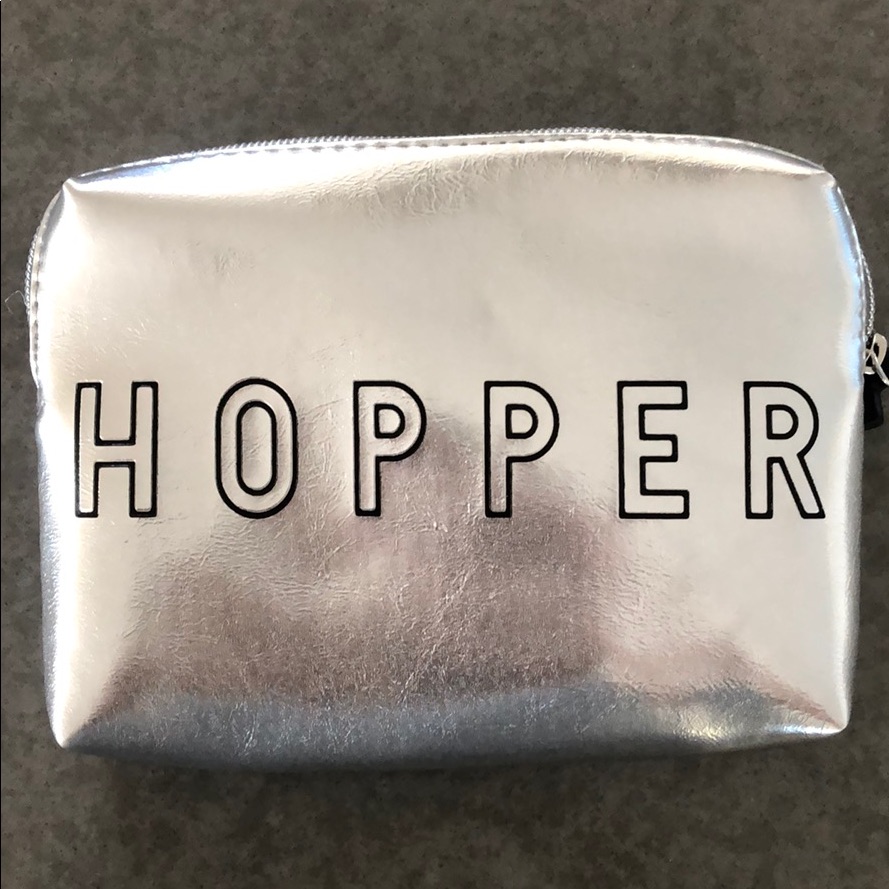 Brand New Silver Cosmetics Travel Bag